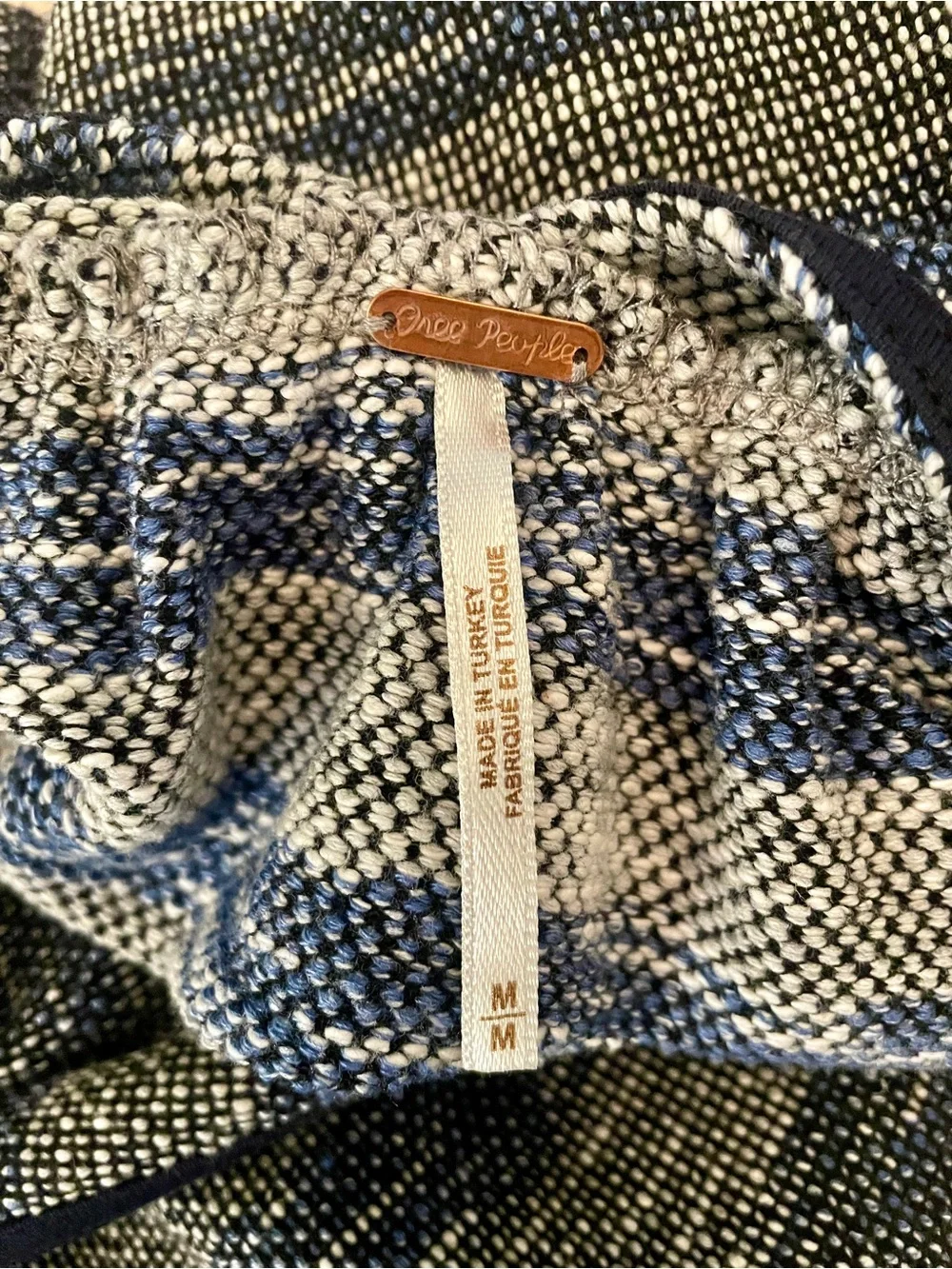 Free People Slub Cotton Blend Open Back Tank Mini Dress. Blue. M. POCKETS